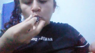 Slutty xxx smoking weed. Horny