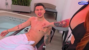 My stepson Danner Mendez makes me suck his big cock before his dad comes home – Andrea Castro