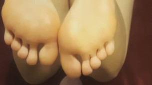 Her ass, soles and toes are just amazing. Where would you cum?
